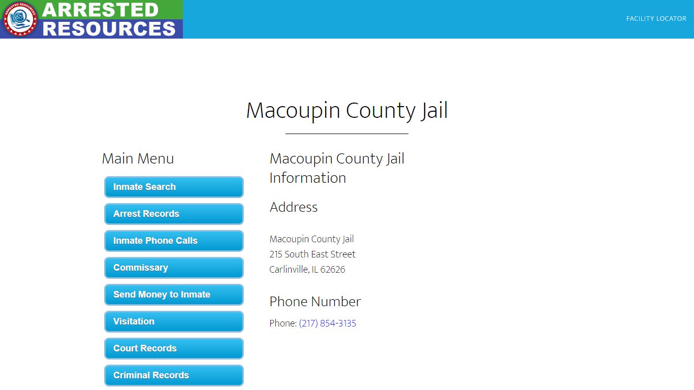 Macoupin County Jail - Inmate Search - Carlinville, IL - Arrested Resources