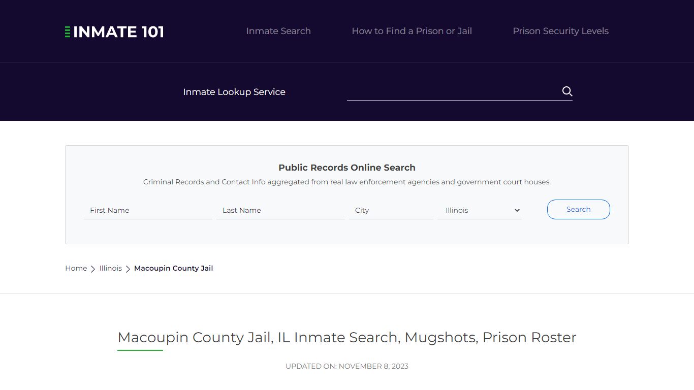 Macoupin County Jail, IL Inmate Search, Mugshots, Prison Roster